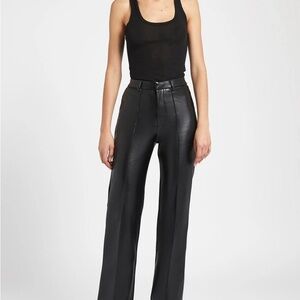 Because of Alice - Leather Wide Leg Trouser